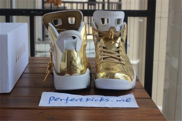 Authentic Air Jordan 6 Gold Pinnacle